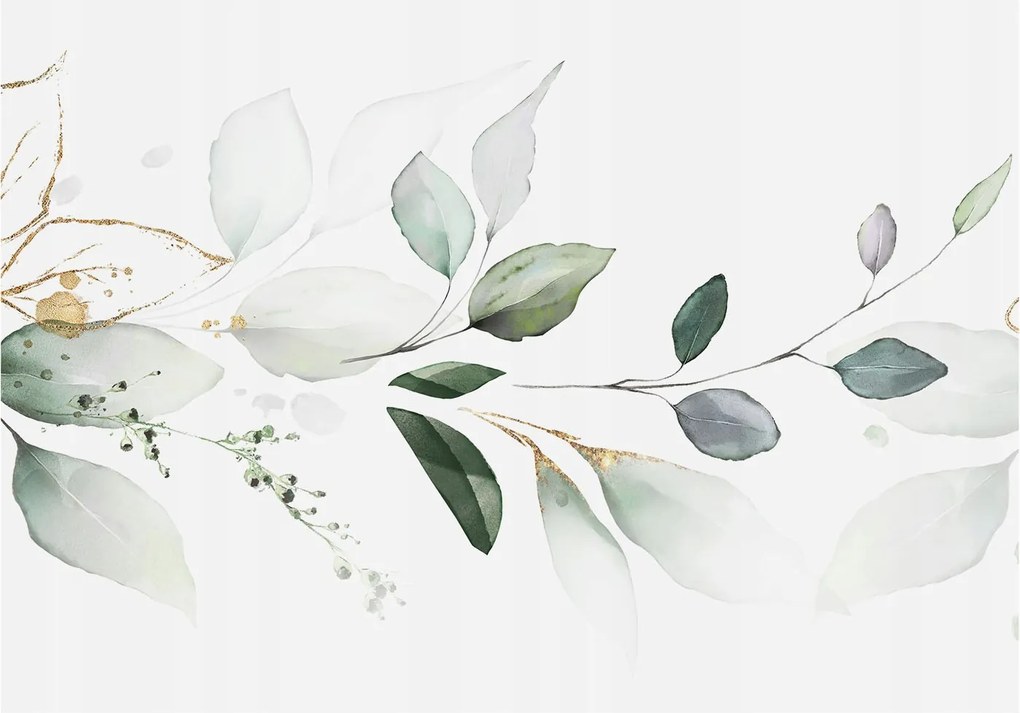 Flizelin fotótapéta Flizelin Design Zöld levelek 208x146