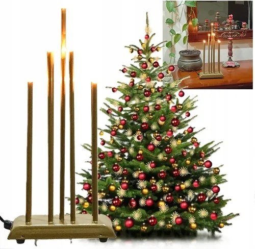 Gyertyatartó Modern Karácsonyi Elegáns Karácsonyi Dekoráció Arany