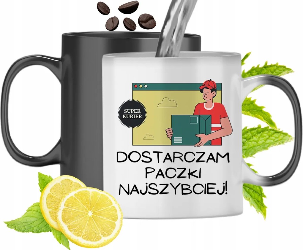 Mágikus Bögre Futárnak Színváltós Nyomtatott Fotóval