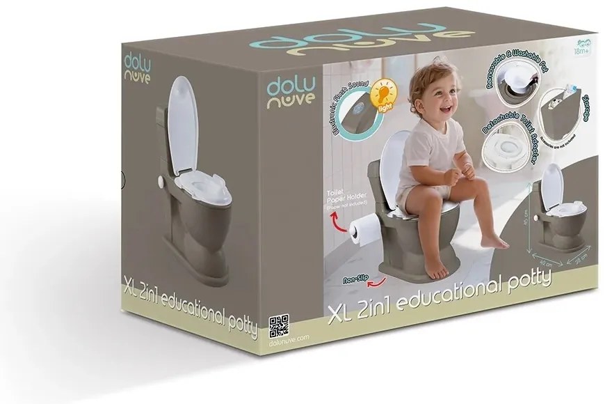 Dolu Gyermek WC XL, szürke, 45 x 40 x 28 cm, 45 x40 x 28 cm