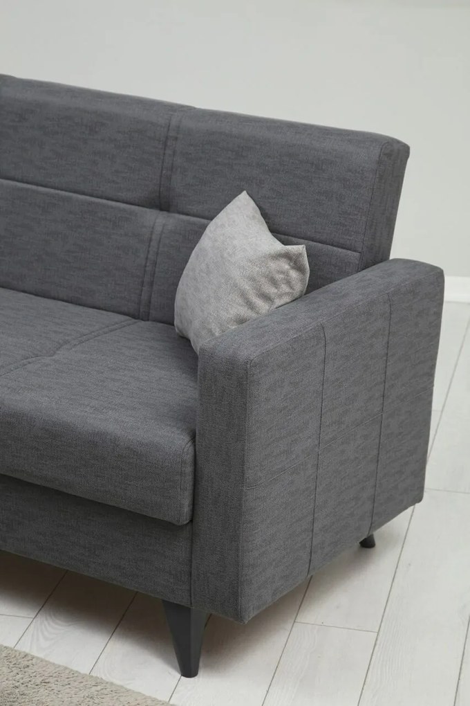 Polya 3 Dark Grey kihúzható kanapé