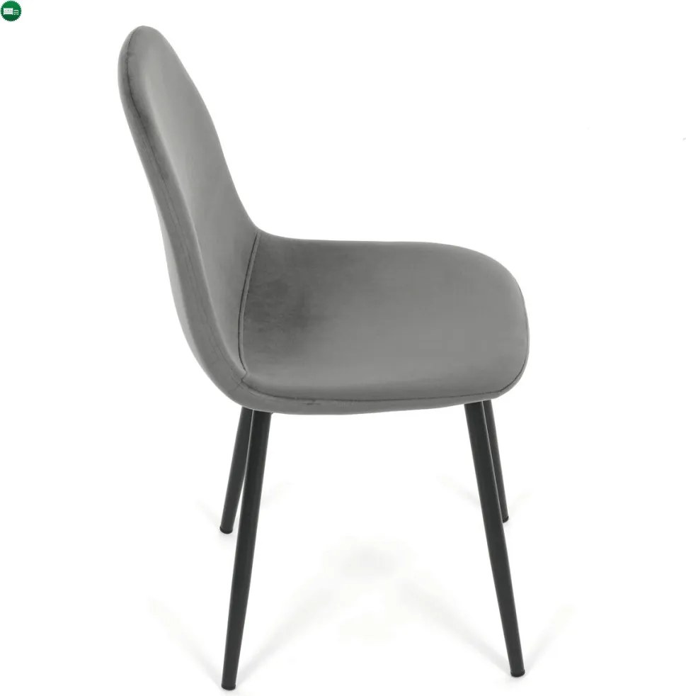 Jídelní židle, šedá, sametová látka, CT-V2971 GREY4