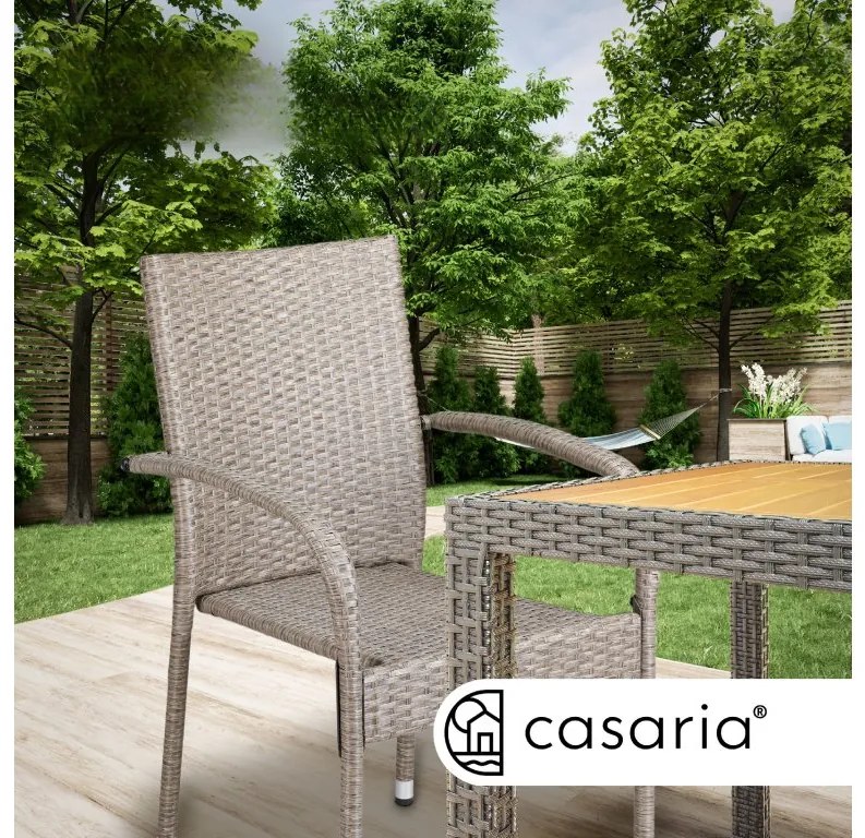 Deuba Comfort polyrattan székek 4 db - krémszínű
