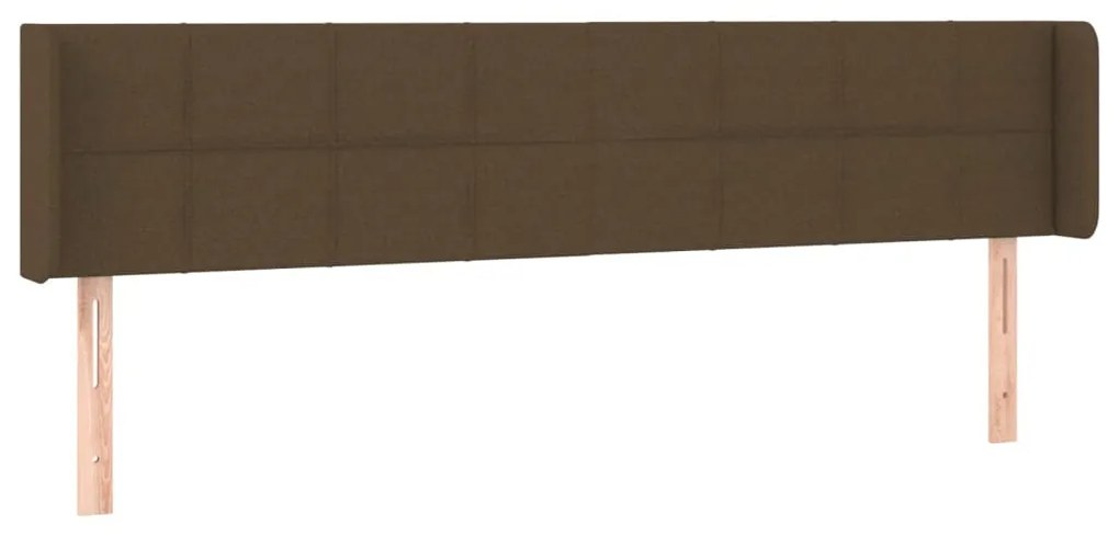 sötétbarna szövet fejtámla 203x16x78/88 cm