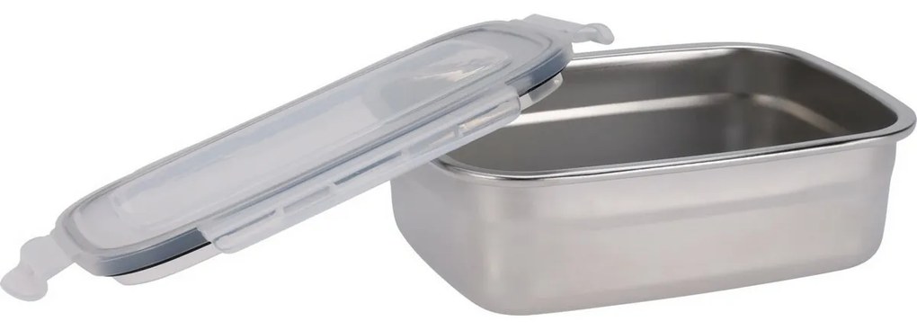 Excellent Houseware Rozsdamentes acél dobozműanyag fedéllel 750 ml, 0,75 l