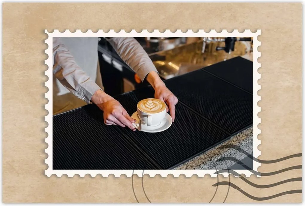 Poszterek 120x80 Barista kávé tálalás