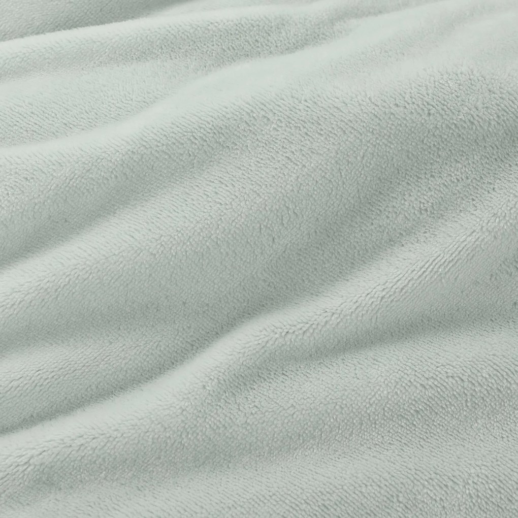 Goldea mikroplüss gumis lepedő deluxe - zsályazöld 90 x 200 cm
