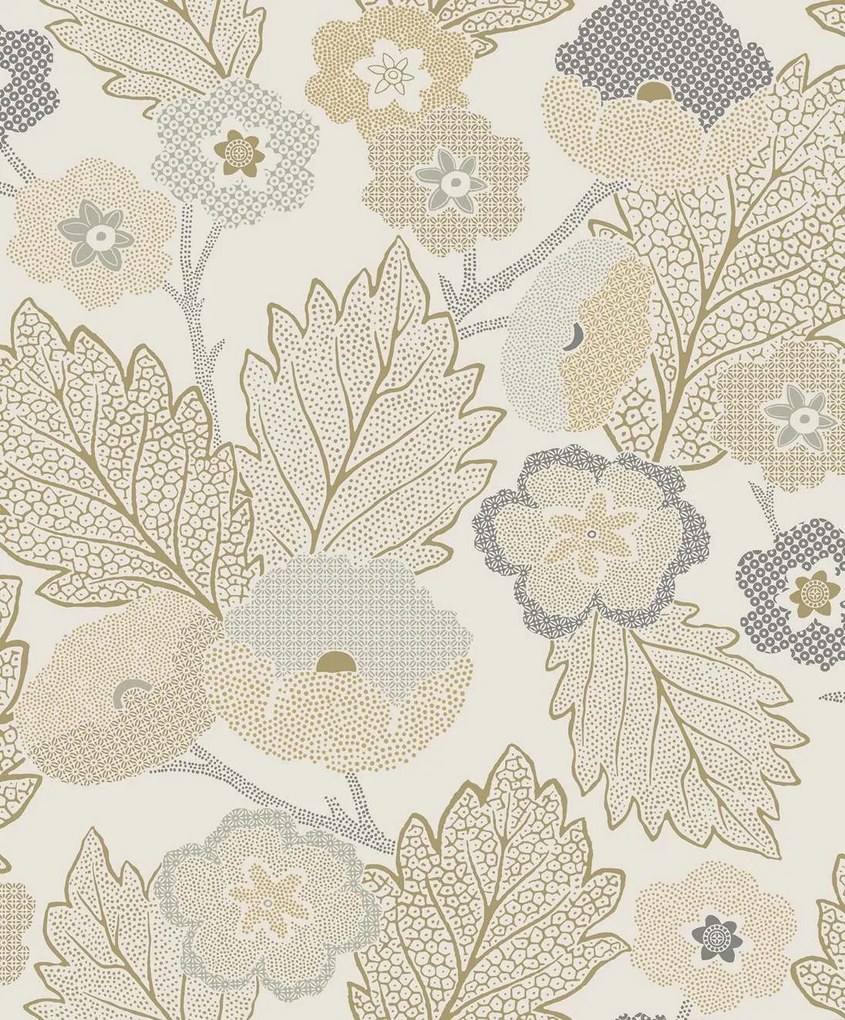 Decoprint Antibes Antibes Flora bézs-krém leveles vlies tapéta – AN28270