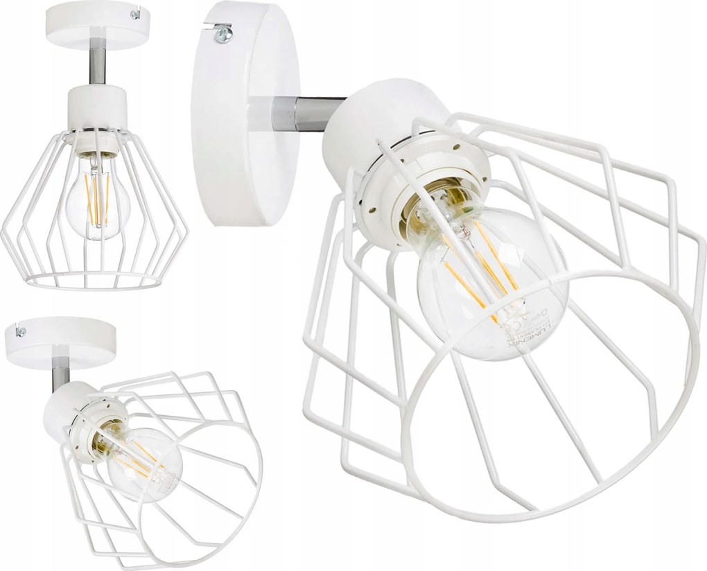 Lámpa Fali Lámpa állítható loft drót Gyémánt