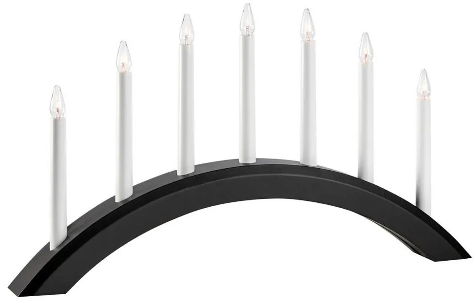 Markslöjd 705956 - Karácsonyi gyertyatartó AVENTO 7xE10/3W/230V fekete