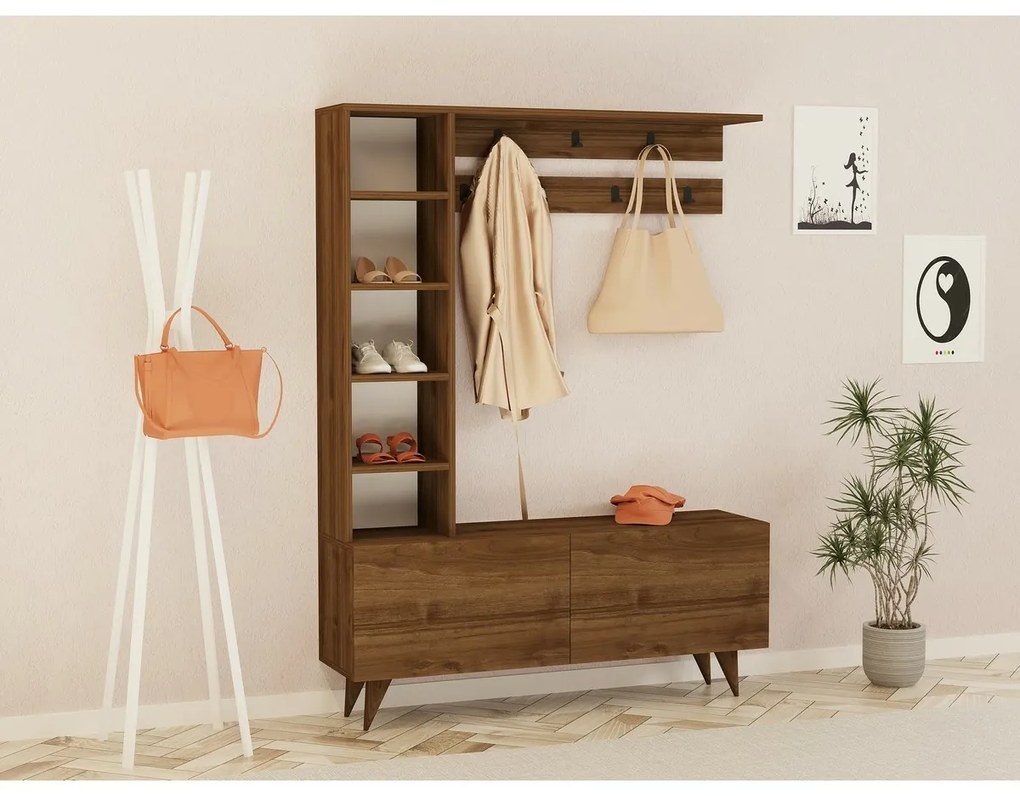 Hale Walnut előszoba szett