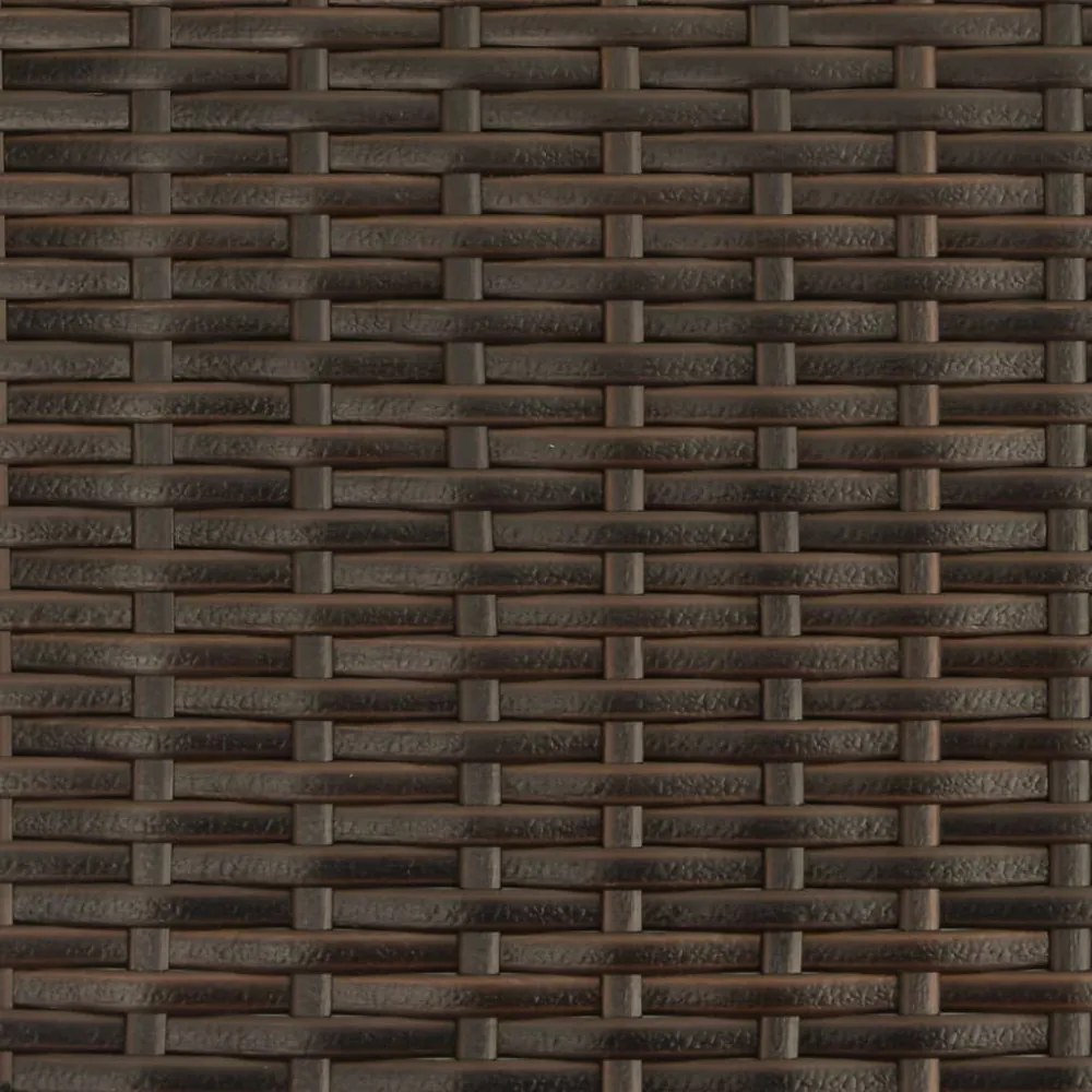 barna polyrattan napozóágy párnával