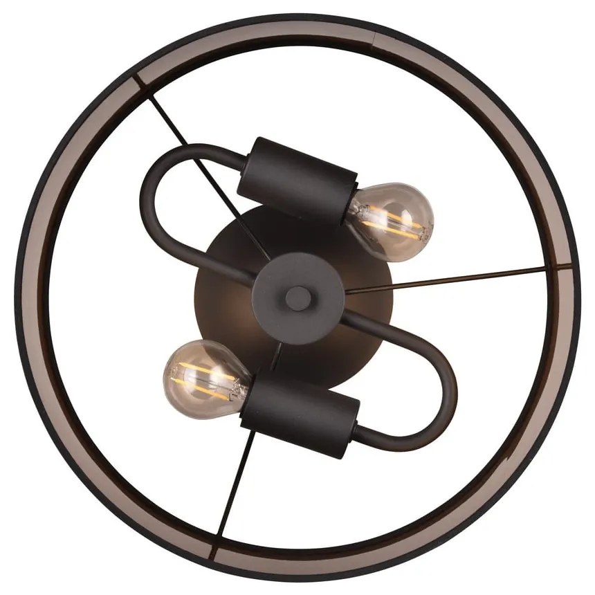 Fekete-barna mennyezeti lámpa ø 30 cm Davos – Reality