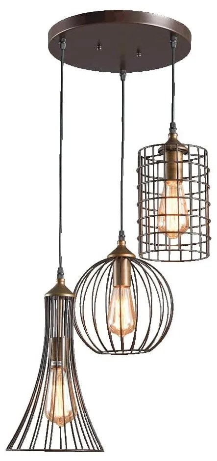 LUXERA 46073 - Csillár zsinóron TRION 3xE27/60W/230V