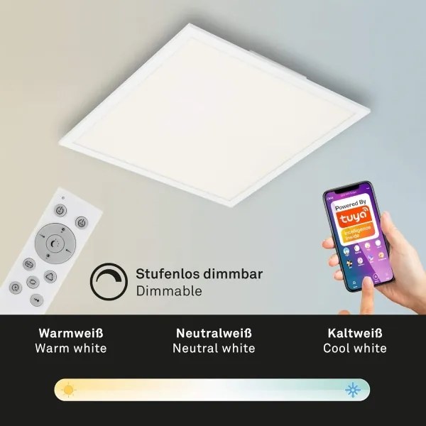 Briloner 7087-016-LED RGBW Dimmelhető lámpa SMART LED/24W/230V Wi-Fi Tuya + távirányító