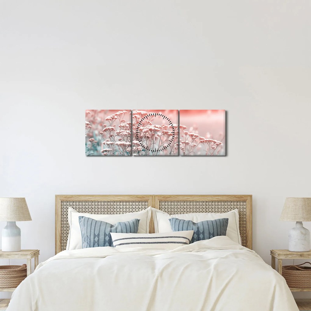 Kép - Réti virágok (órával) (90x30 cm)