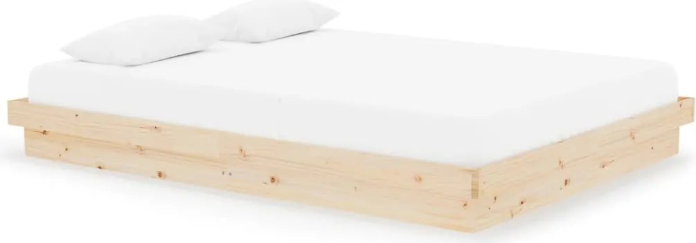 vidaXL King Size tömör fa ágykeret 150 x 200 cm