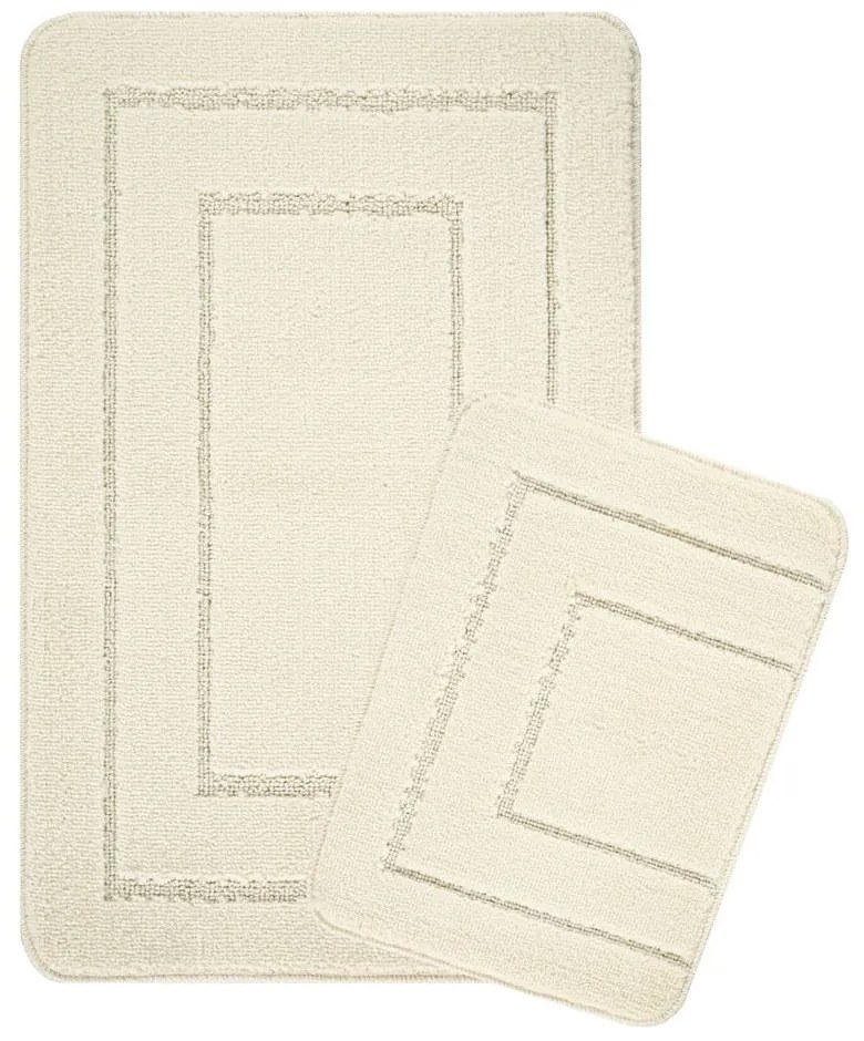 Krémszínű fürdőszobai kilépő szett 2 db-os 50x80 cm Cerceve – Foutastic
