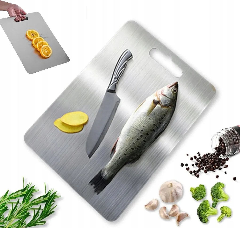 Vágódeszka Rozsdamentes Acél Vágódeszka