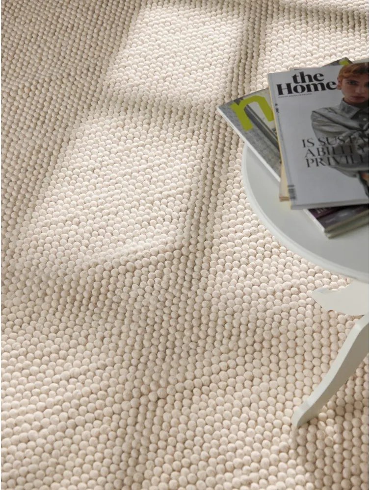 Krémszínű kézi szövésű gyapjú szőnyeg 160x230 cm Richmond Diana – Ted Baker