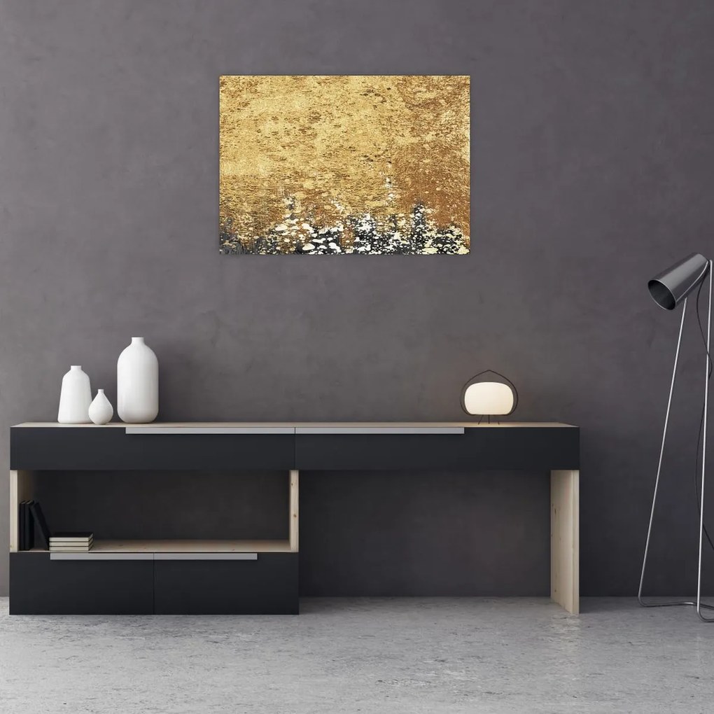 Üveg kép - Arany szerkezet N⁰3 (70x50 cm)