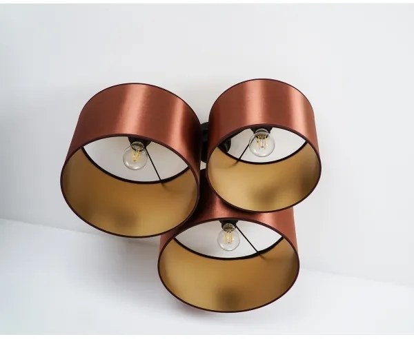 Duolla - Felületre szerelhető csiillár ROLLER TRIO SHINY 3xE27/15W/230V réz/arany