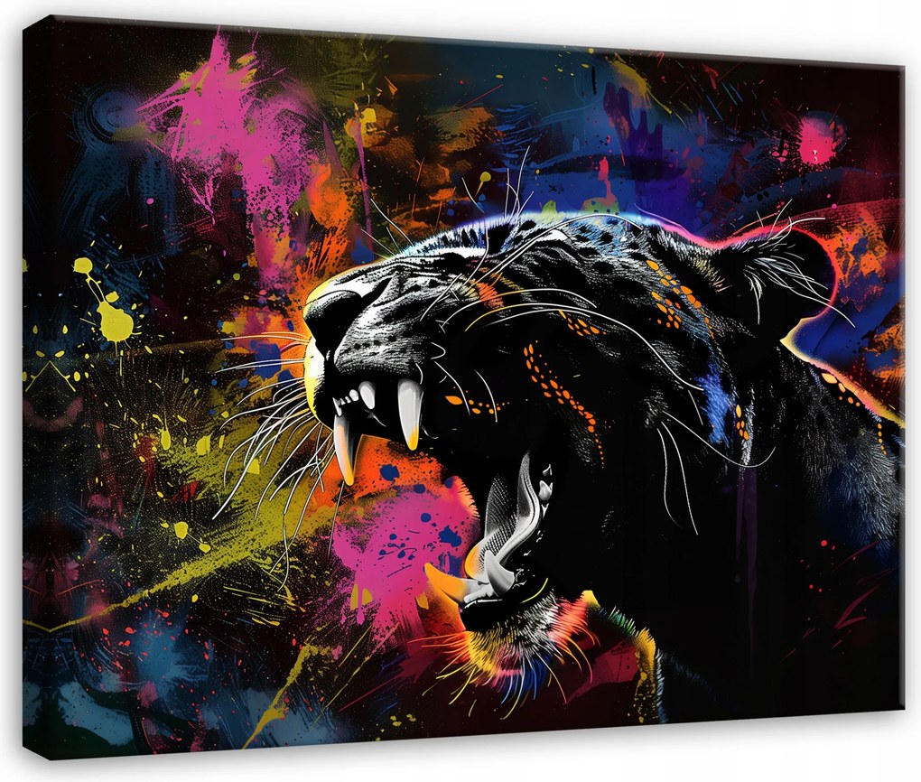 Vászonkép Párduc Absztrakt Nappali Hálószoba Vászon Fal 120x80