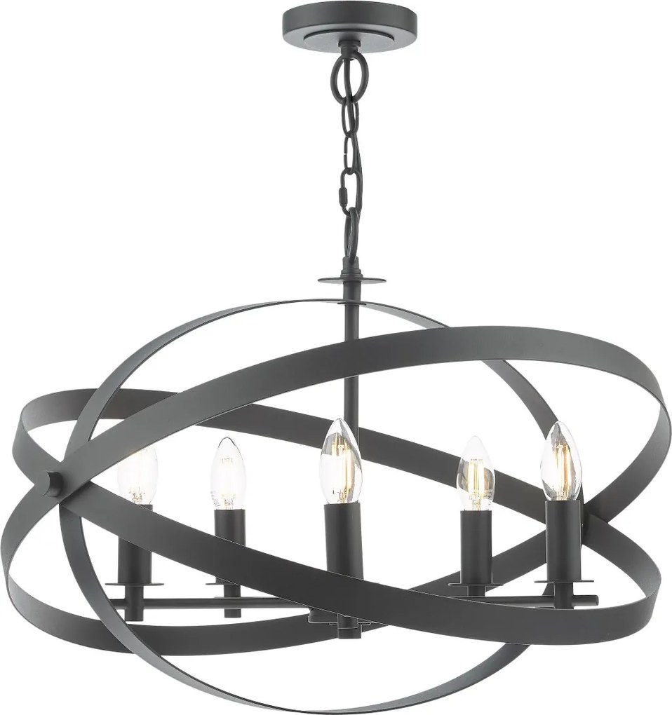 Dar Lighting vintage függeszték nitya matt fekete darnit0522