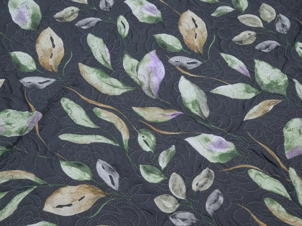 Ágytakaró SILVANE, fekete Méret: 170 x 210 cm