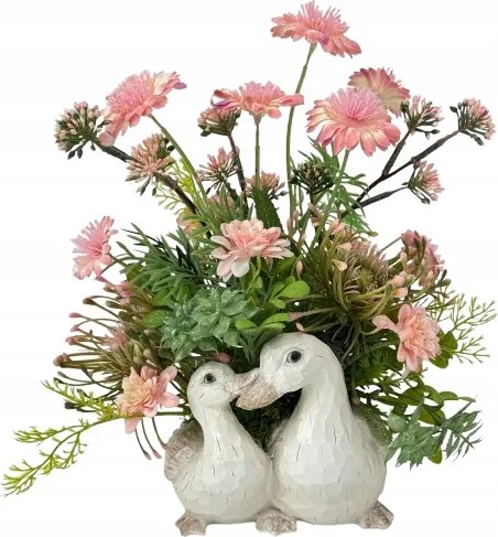 Húsvéti koszorú kacsa alakú fedéllel tavaszi dekoráció