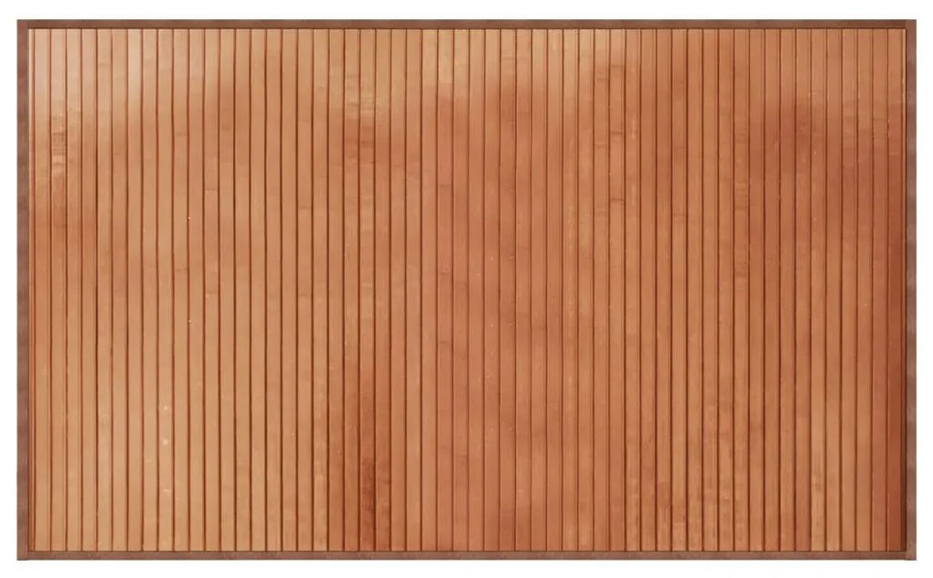 négyszögletű barna bambusz szőnyeg 60 x 100 cm