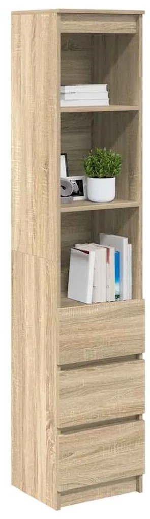 sonoma tölgy szerelt fa magasszekrény 37,5x35x180 cm