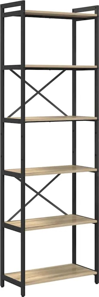 vidaXL Könyvespolc Sonoma tölgy 40 x 30 x 85 cm Faanyag