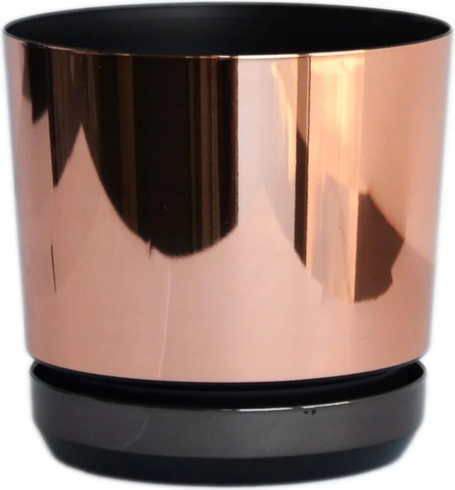 16 Virágcserép Duo kétszínű Lazac Állvánnyal Fekete modern glamour