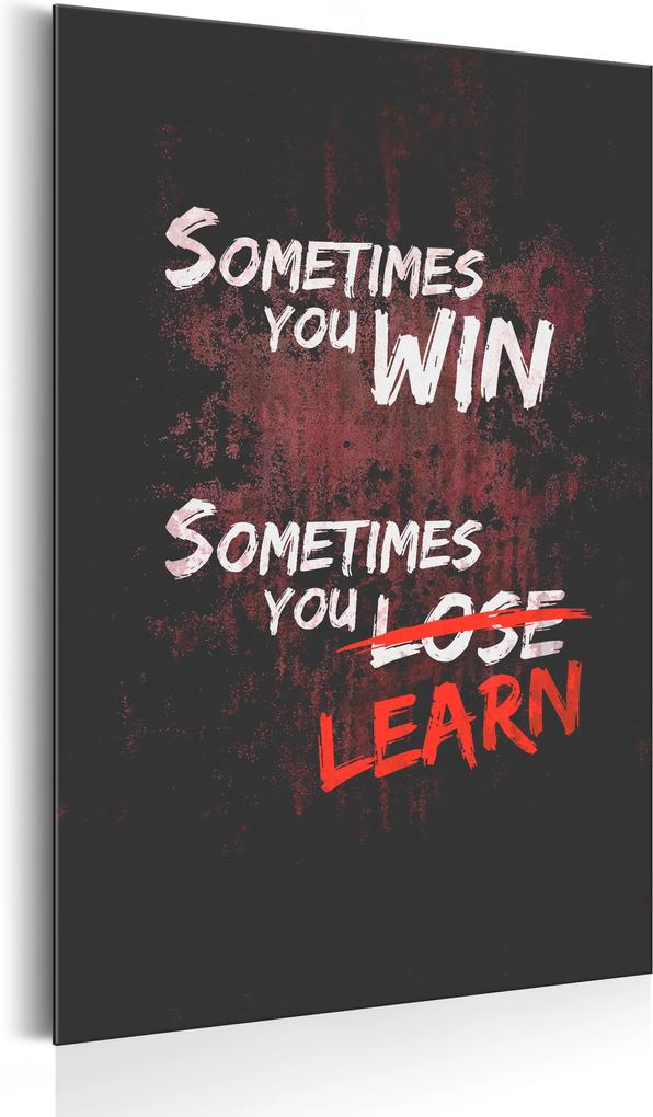Plakát fémen - Life Manifesto: Winning and Learning [Allplate]