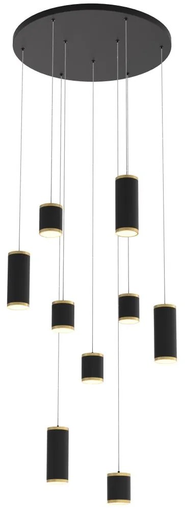 Wofi 5003-904 - LED Dimmelhető csillár zsinóron TOULOUSE LED/57W/230V fekete/arany