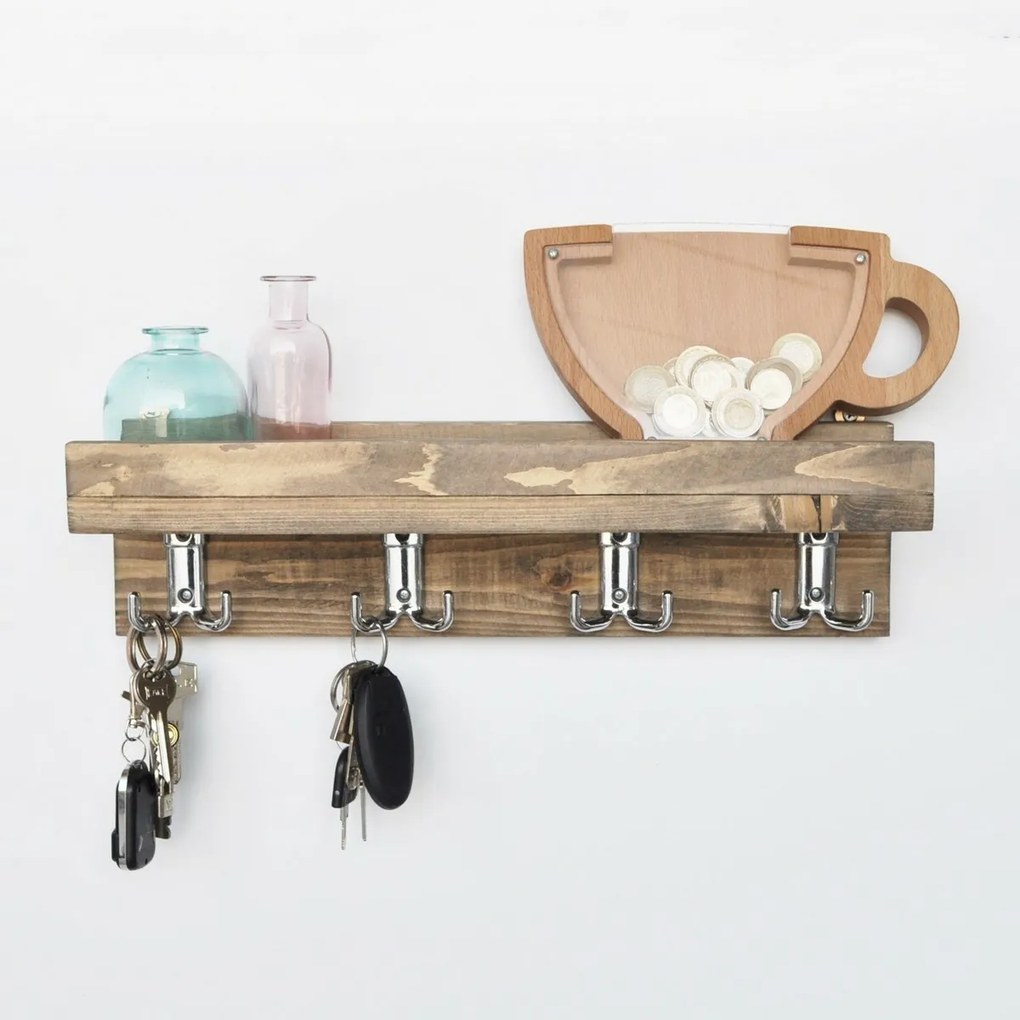 Konyhai polc Rustic Walnut