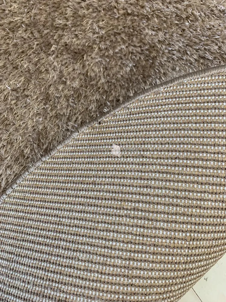 Puffy shaggy kerek szőnyeg Bézs (BEIGE) 80x80
