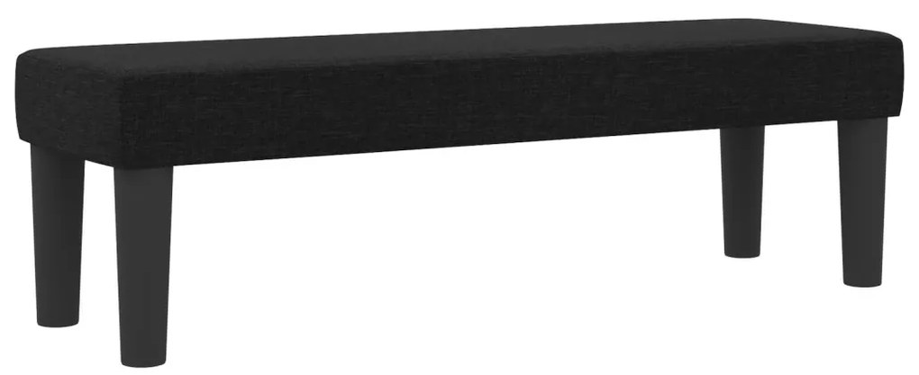 vidaXL Boxspring ágy matraccal és paddal fekete 200x200 cm szövet