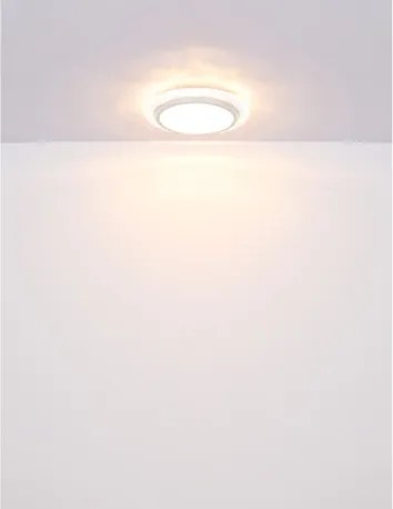 Globo 48294-22 Mennyezeti lámpa fém fehér matt, műanyag átlátszó kristályok, műanyag opál csillogás, ø: 400mm, M: 60mm, LED 22W 230V, 2380lm forrás, 1460lm kimenet, 3000K