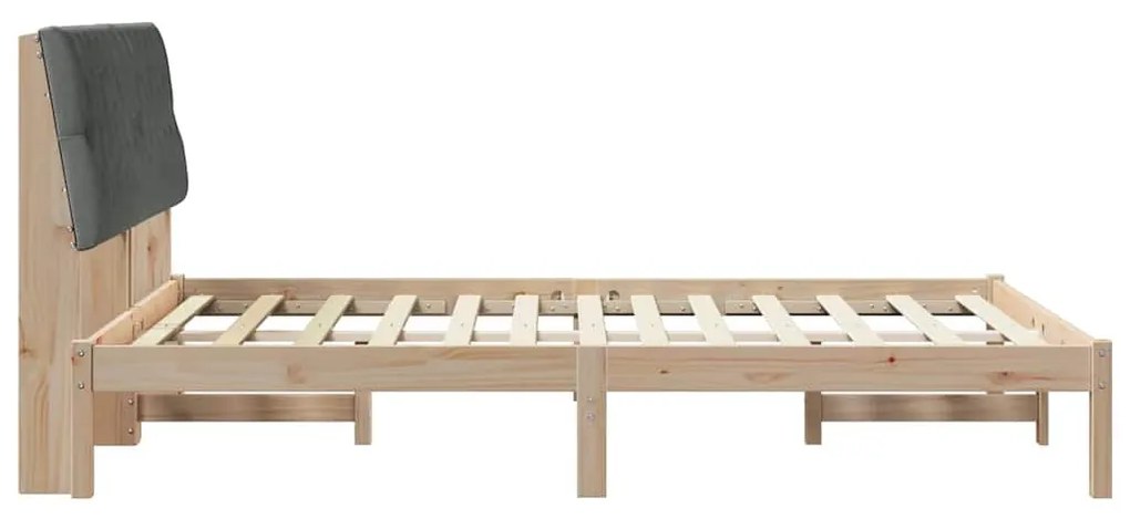 Ágykeret Kárpitozott Fejtámlával fejtámlával Barna 120 x 200 cm