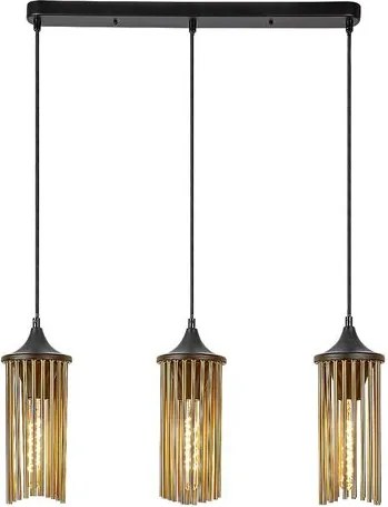 RÁBALUX 72153 ROXAS Többágú Függesztett Lámpa Matt Fekete E27 IP20