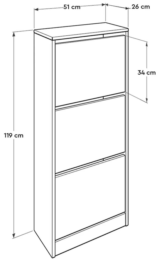 Cipőtároló (cipősszekrény) Moteni (fehér). 1094600