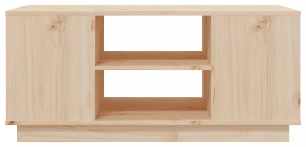 tömör fenyőfa dohányzóasztal 90x49x40,5 cm