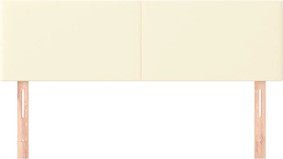 2 db krémszínű műbőr fejtámla 72 x 5 x 78/88 cm