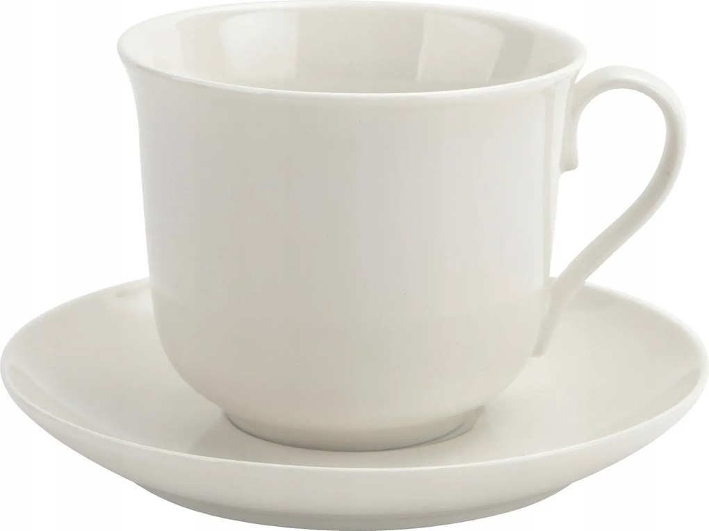 Porcelán csésze 400 ml csészealj Bella krém