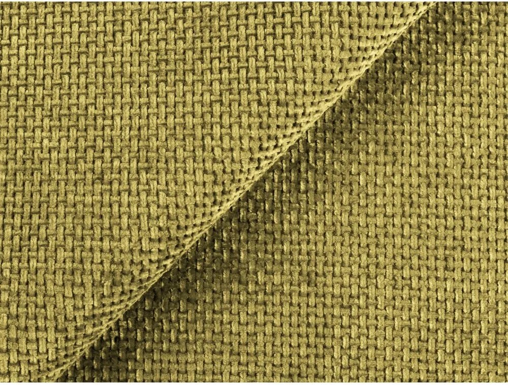 Sárga kárpitozott ágyneműtartós franciaágy ágyráccsal 140x200 cm Keoni – Makamii