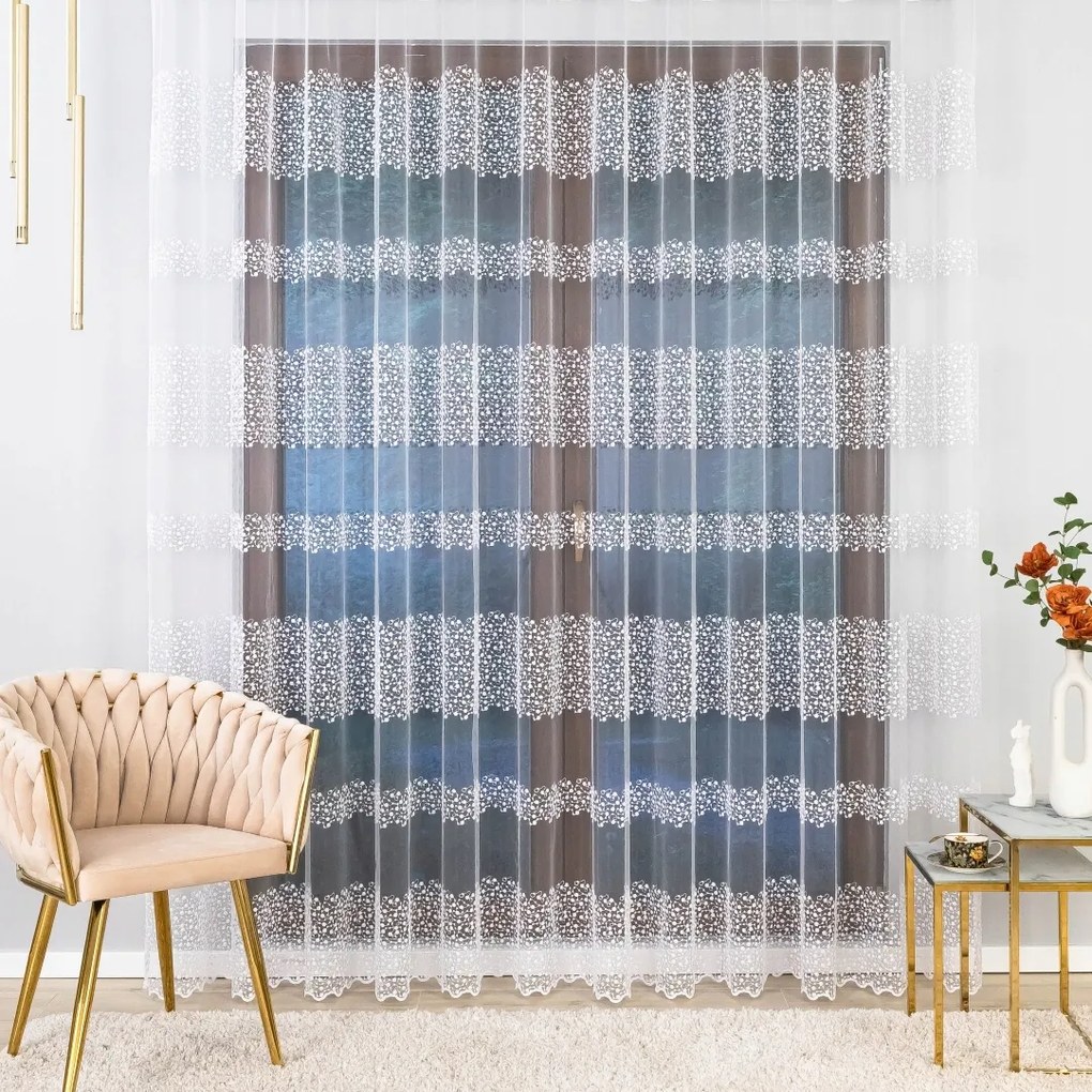 Napellenző Függöny, Kész Szalaggal Hímzett 450x270