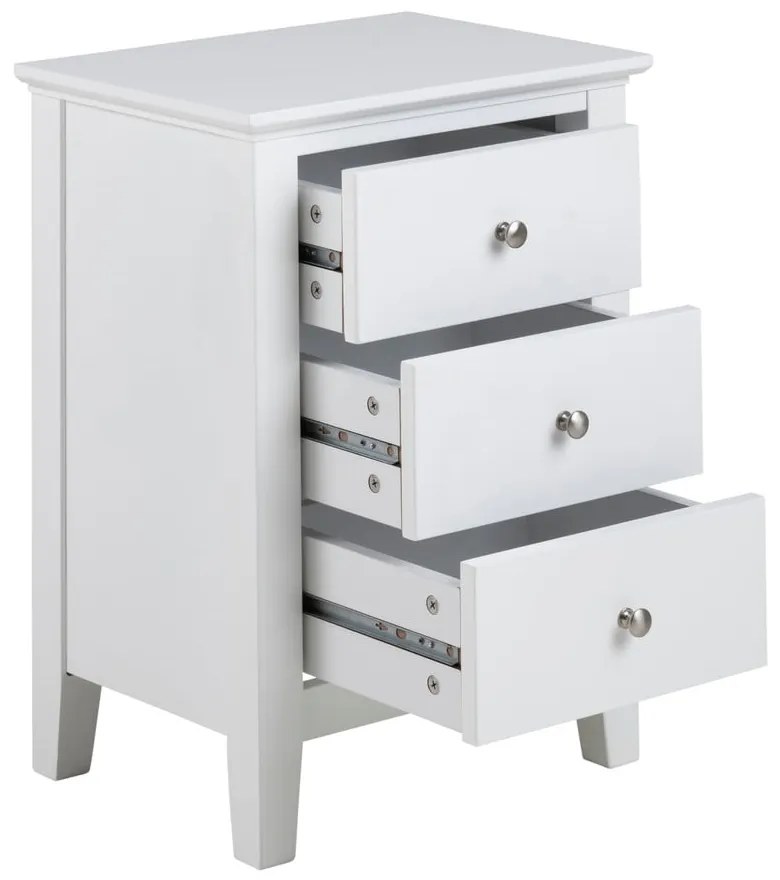 Linnea fehér éjjeliszekrény - Actona