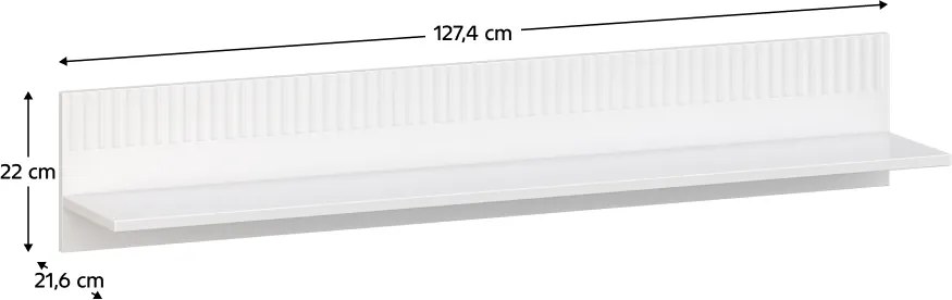 Fali polc 130, fehér, VELIS